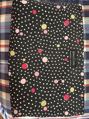 Jenna Claire Black Polka Dot Clutch with Pink & Lime Dots